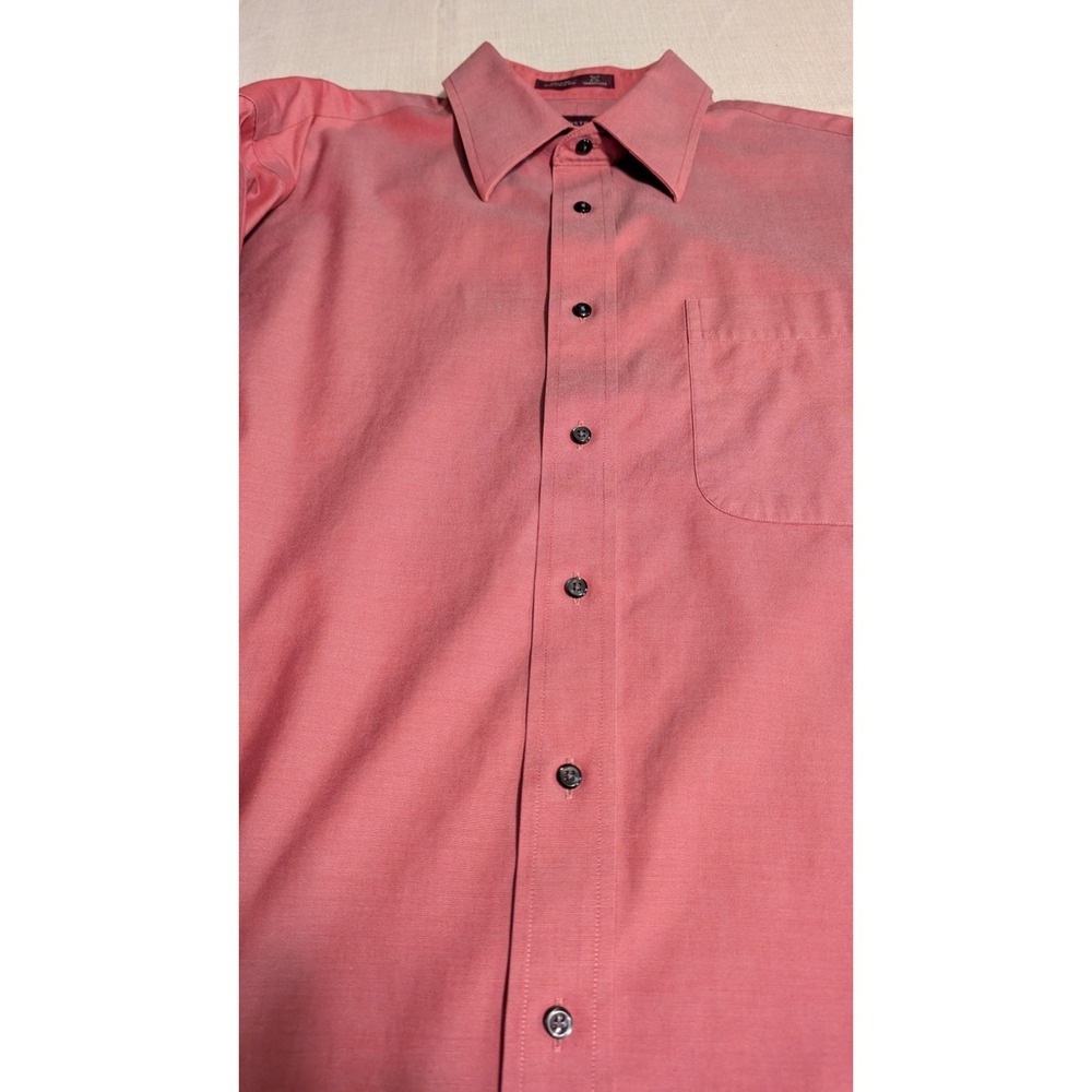 Men's Nordstrom Smartcare Red/Light Burgundy Button Down Shirt Size 16 34